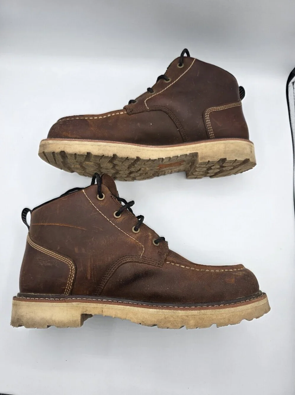 Ariat Rebar Lift Chukka Comp Toe Boots Mens Size 11.5 Brown Waterproof Worn 3x